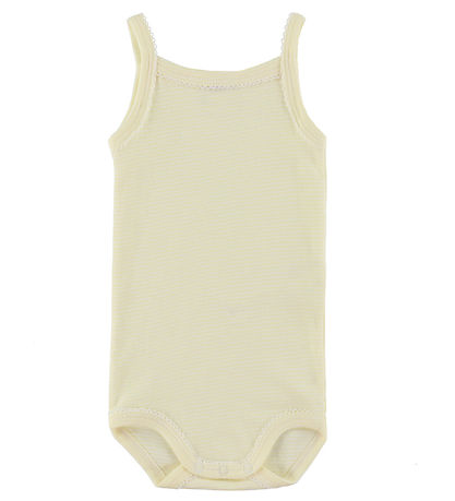 Petit Bateau Samfellur Ermalaus - 3 Pakki - Hvítt/Appelsína