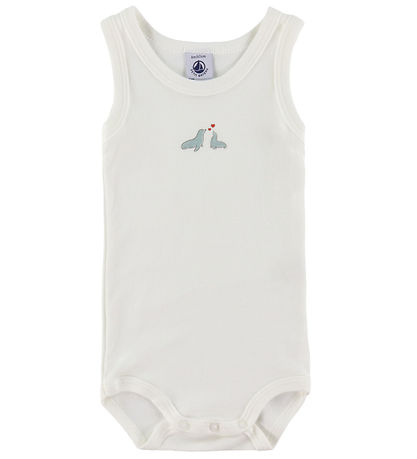 Petit Bateau Bodies u/ä - 3-pack - Vit/Blå