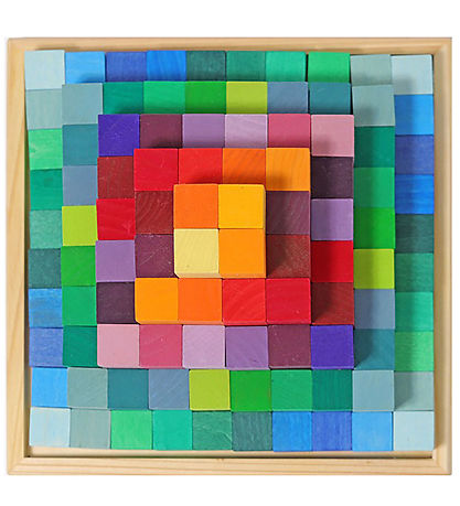 Grimms Stacking Blocks - Small Stepped Pyramid - Multicolour