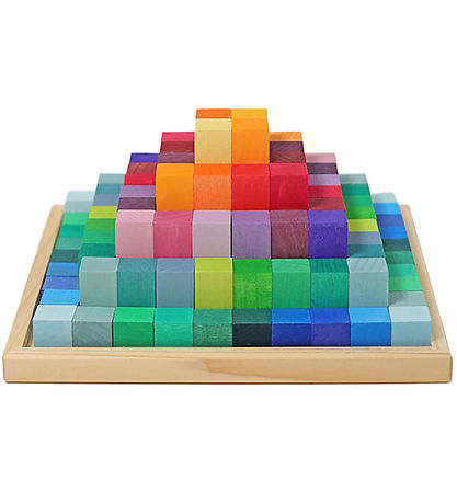 Grimms Stacking Blocks - Small Stepped Pyramid - Multicolour