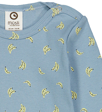 Müsli Body l/ä - Rib - Banana - Ocean/majs/Natt Blue