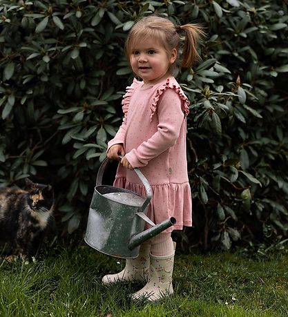 Pom Pom Rubber Boots - Flower AOP