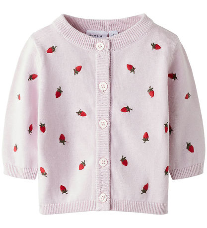 Name It Cardigan - Knitted - NbfDetrille w. Strawberry