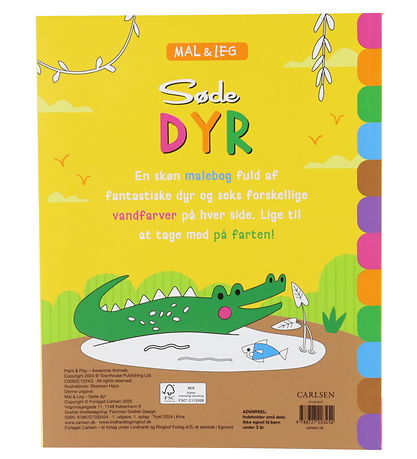 Forlaget Carlsen Colouring Book - Paint and play - w. Colours an