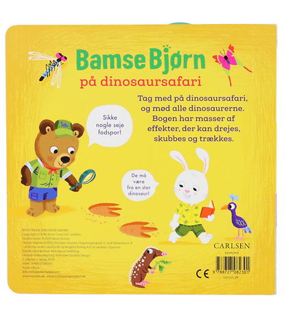 Forlaget Carlsen Book - Soft Toy Bear on a dinosaur safari