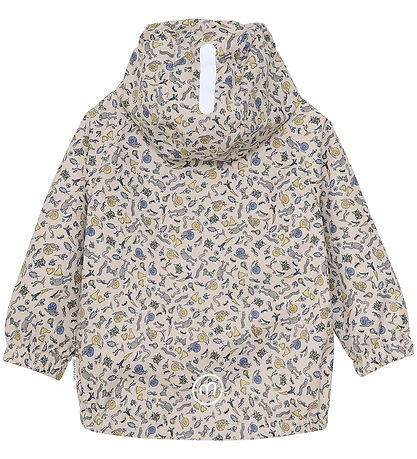 Minymo Rain Jacket - PE - Timber Wolf w. Print