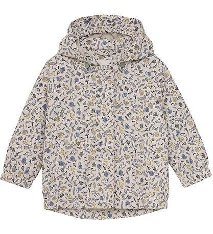 Minymo Rain Jacket - PE - Timber Wolf w. Print