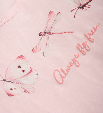 Minymo T-shirt - Rose Quartz w. Print