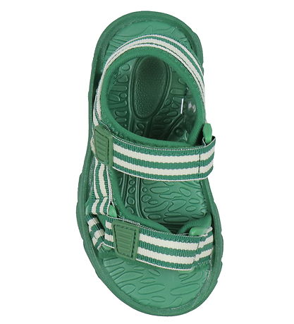 Bisgaard X Trine Ást Sandalar - Addie - Emerald Green Stripe