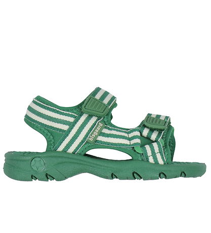 Bisgaard X Trine Ást Sandalar - Addie - Emerald Green Stripe