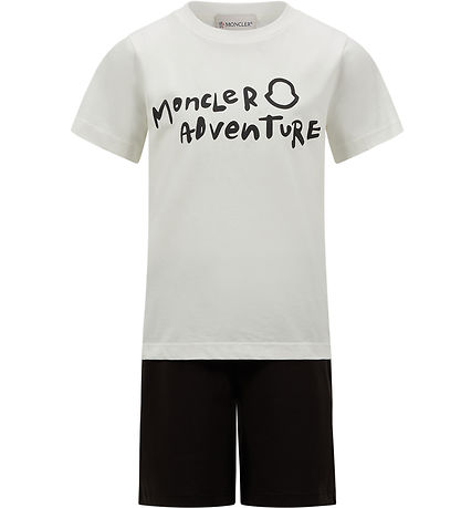 Moncler Sett - Stuttermabolur/Stuttbuxur - Adventure - Hvítt/Sva
