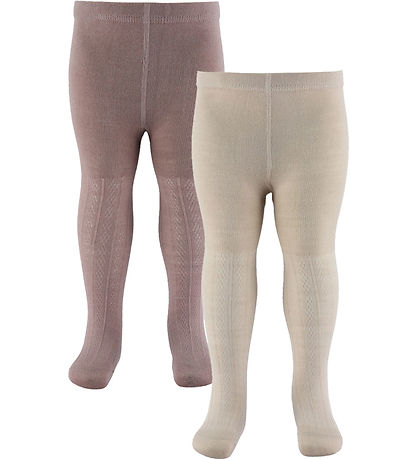 Wheat Strumpfhosen - Wolle - Karla - 2er-Pack - Dry Rose