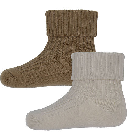 Wheat Socks - 2-Pack - Wool - Rib - Ziggy - Caramel