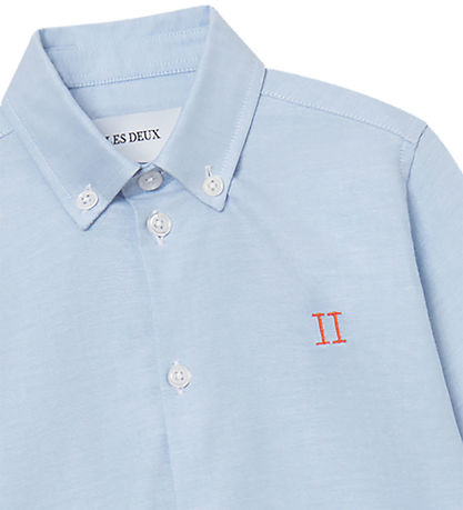 Les Deux Skyrta - Konrad Andstæða Oxford - Light Blue