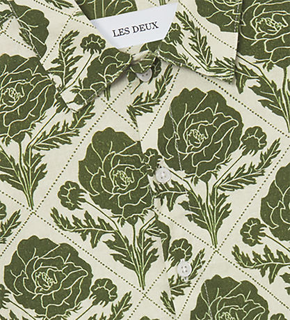 Les Deux Kauluspaita - Lesley Flower Laatta - Vintage Green/Ivor