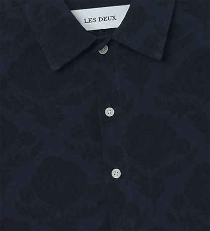 Les Deux Shirt - Lesley Flower Tile - Navy/Dark Navy