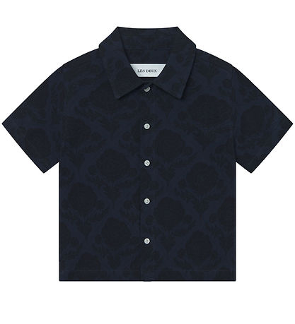 Les Deux Shirt - Lesley Flower Tile - Navy/Dark Navy