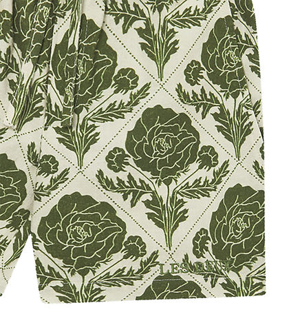 Les Deux Shorts - Lesley Flower Tile - Vintage Green/Ivory