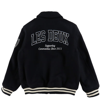 Les Deux Bomberjacka - Ull - Varsity - Svart