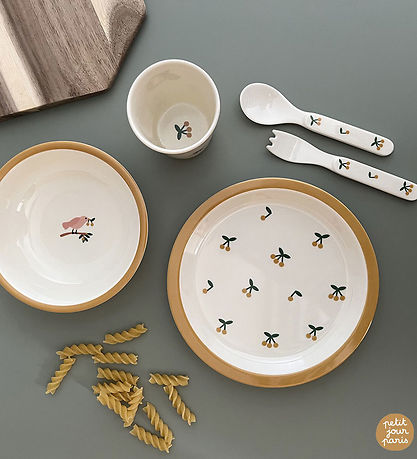Petit Jour Paris Dinner Set - 5 Parts - Melamine - Cherry