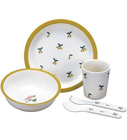 Petit Jour Paris Dinner Set - 5 Parts - Melamine - Cherry
