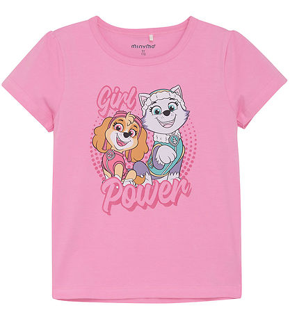 Minymo Stuttermabolur - Paw Patrol - Rósablóm
