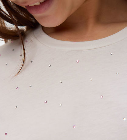 Vero Moda Girl Stuttermabolur - VmSparkly - Snow White/Rhineston
