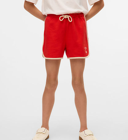 Vero Moda Girl Sweatshort - VmBrenda - Fiery Red/Cherryfic