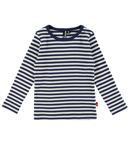 Danefæ Bluse - Danefilm - Rib - Baumwolle/Modal - Dk Navy/Kreide