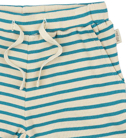 Petit Piao Shorts - Rib - Modal - Türkis/Dark Off White