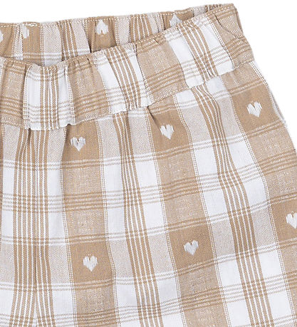 Petit Piao Stuttbuxur - Boxy ofinn - Off White Heart