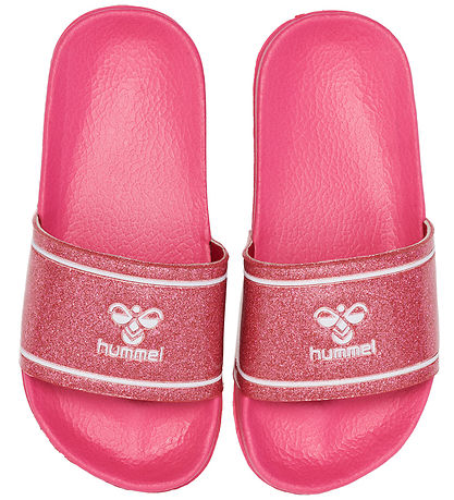 Hummel Badesandaler - Pool Slide Glitter Jr - Raspberry