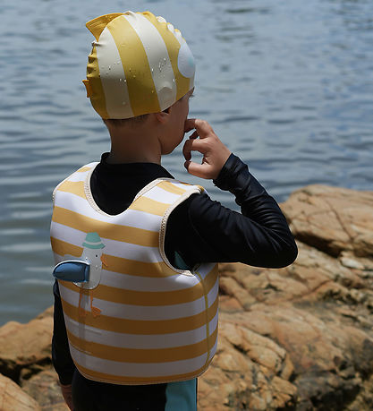 SunnyLife Simväst - Sid Måsen - Mustard Stripe
