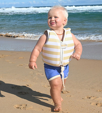 SunnyLife Simväst - Sid Måsen - Mustard Stripe