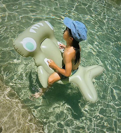 SunnyLife Pool Mattress - 116.5x78 cm - Salty The Shark - Khaki