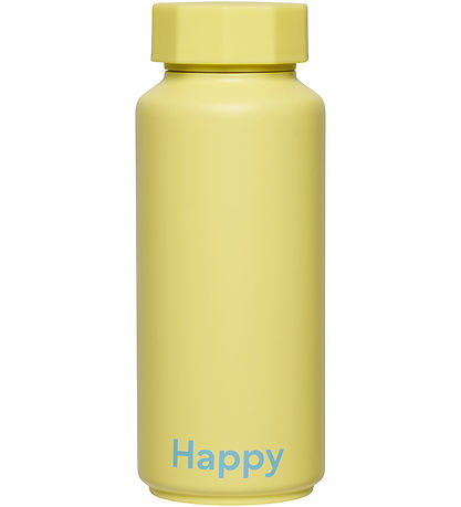 Design Letters Hitabrúsi - 500 ml - Happy - Gult