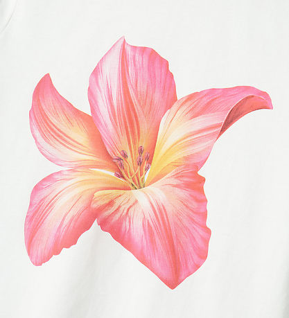 LMTD T-paita - NlfTropic - Bright White/Vaaleanpunainen Flower