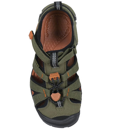 KEEN Sandals - Seacamp II CNX Y - Dark Olive/Gold Flame
