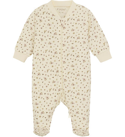 Fixoni Pyjamapak M/f - Shadow Grijs m. Bloemen