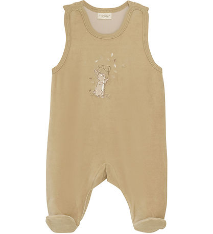 Fixoni Romper m. Voetjes m. Romper l/s - Fluweel - Sesam