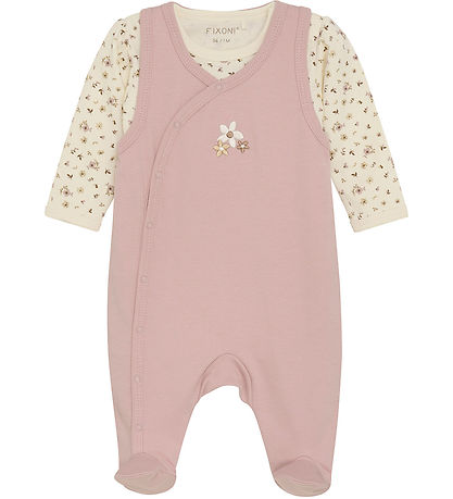 Fixoni Romper w. Bodysuit l/s - Shadow Gray