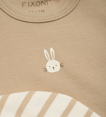 Fixoni Set - Leggings/Beanie/Bodysuit l/s - Sesame