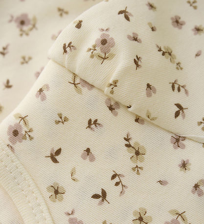 Fixoni Wikkelromper l/s - Shadow Grijs m. Bloemen
