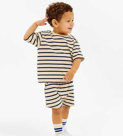 The New Siblings Stuttermabolur - TnstNat - Mood Indigo Striped