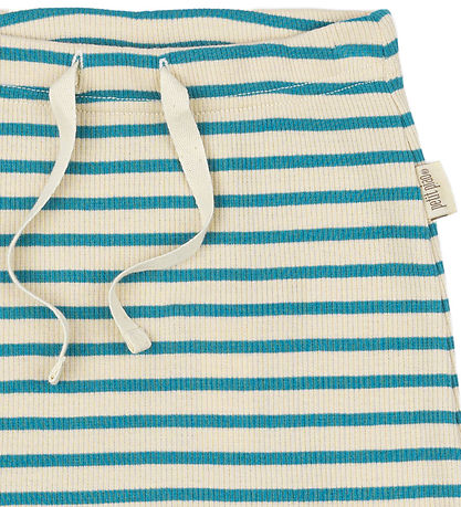 Petit Piao Hosen - Rib - Modal - Türkis/Dark Off White