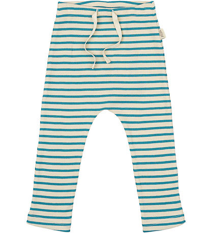 Petit Piao Hosen - Rib - Modal - Türkis/Dark Off White