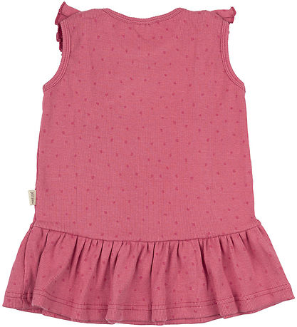 Petit Piao Kleid - Rib - Modal- Frill Dot - Light Berry