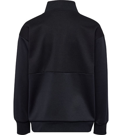 Hummel Cardigan - Waffle Fabric - hmlOdin Zip - Black/Asphalt