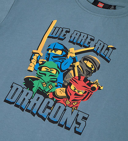 LEGO® Wear Ninjago Stuttermabolur - LwTaffy - Dusty Blue