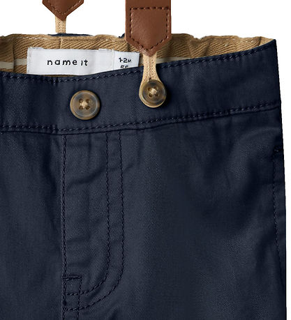 Name It Trousers w. Suspenders - NbmRyan - Dark Sapphire